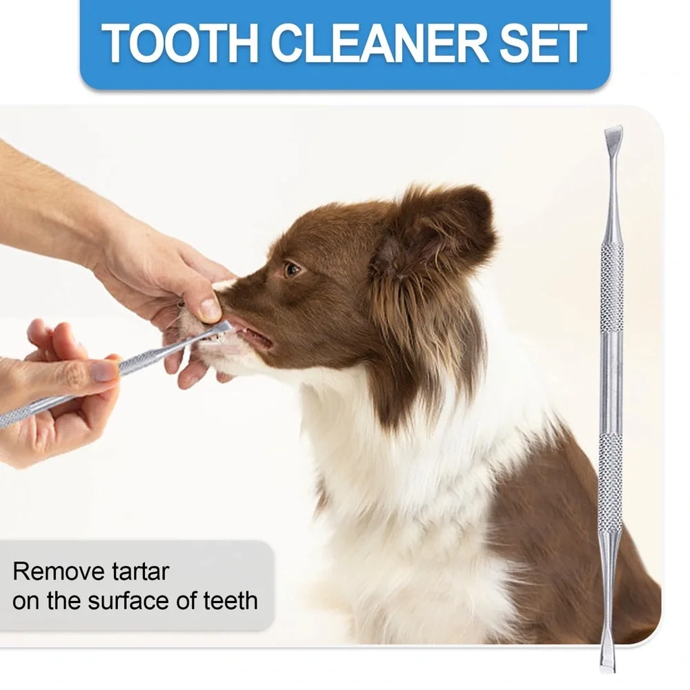 RETAILS $65- Dog/Cat Electric Toothbrush Kit, 360 Tartar Remover, Low Noise
